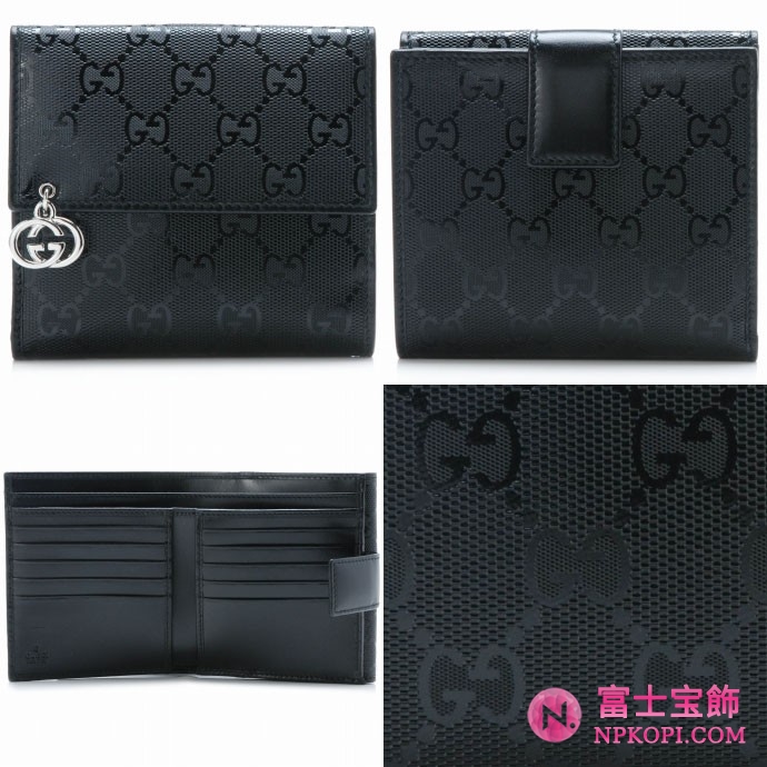 GUCCI/グッチ 2012年春夏新作GG PIERCE2つ折り財布 212105 FU49N 1000 